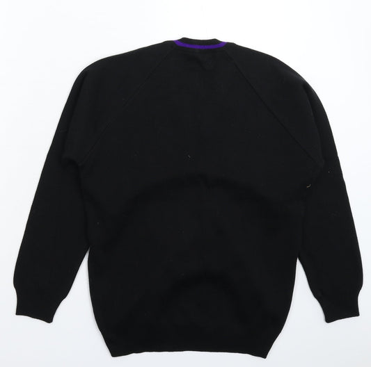 Swi Womens Black  Knit Pullover Jumper Size XS