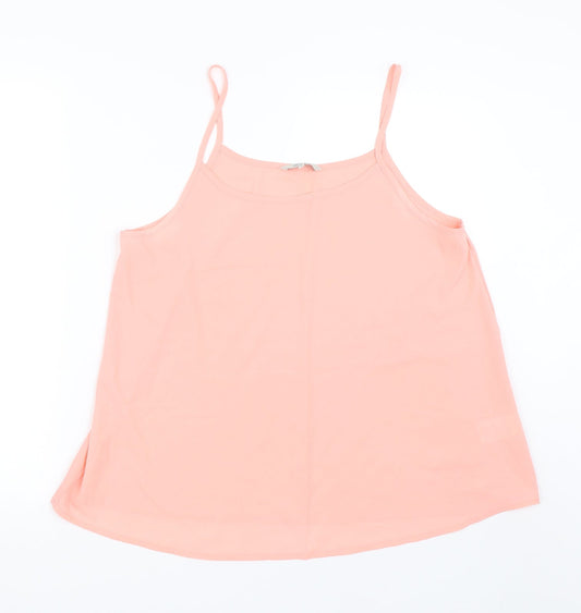 Womens UK Size 14 Peacocks Pink Basic Tank
