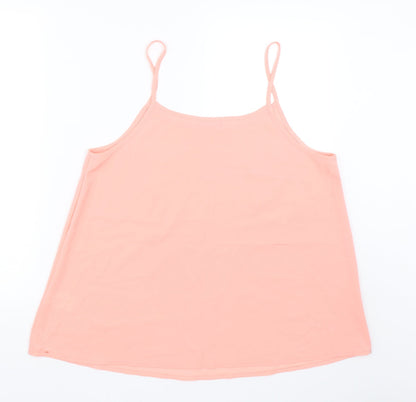 Womens UK Size 14 Peacocks Pink Basic Tank