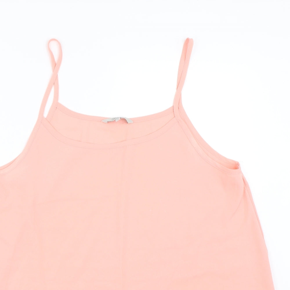 Womens UK Size 14 Peacocks Pink Basic Tank