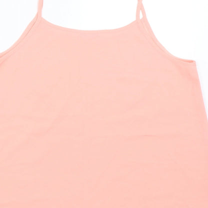 Womens UK Size 14 Peacocks Pink Basic Tank
