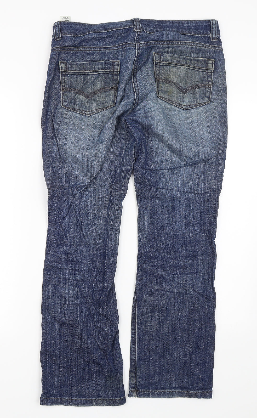 M&S Womens Blue  Denim Straight Jeans Size 10 L27 in