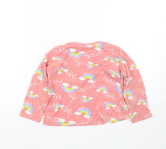 Studio Girls Pink   Basic T-Shirt Size 5-6 Years  - Rainbow