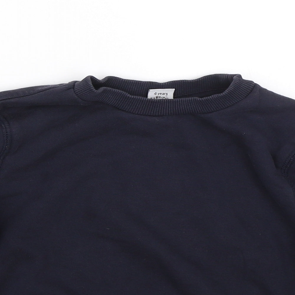 TU Boys Blue   Pullover Sweatshirt Size 4 Years  - School uniform