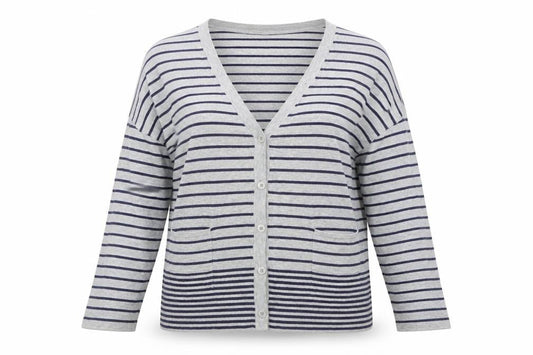 Womens UK Size M EAST Grey Cardigan Jumper