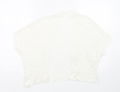 George Womens White   Cape Jumper Size S