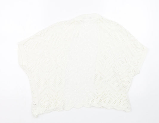 George Womens White   Cape Jumper Size S