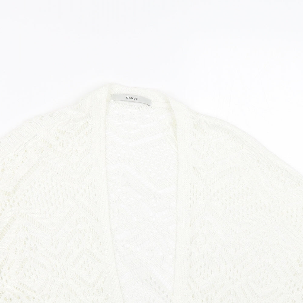George Womens White   Cape Jumper Size S