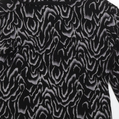 Womens UK Size 14 Roman Black Basic T-Shirt