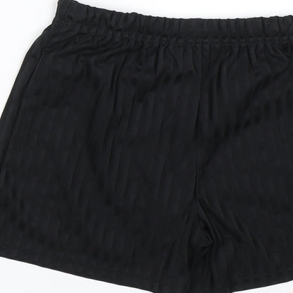 Schoolwear Boys Black Striped  Sweat Shorts Size 10 Years