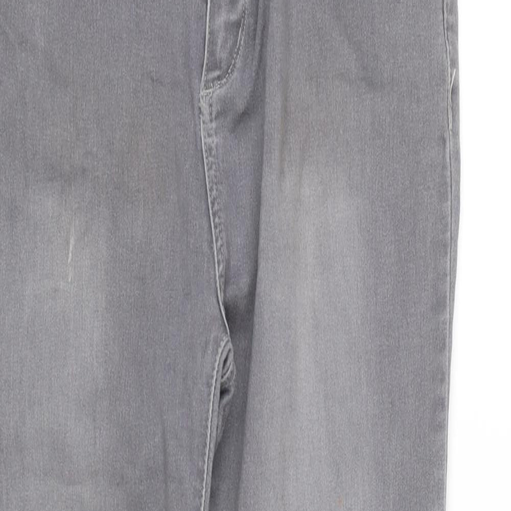 Peacocks Womens Grey   Skinny Jeans Size 14 L28 in