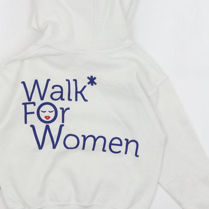 Gildan Girls White   Pullover Hoodie Size 5 Years  - Walk for Women