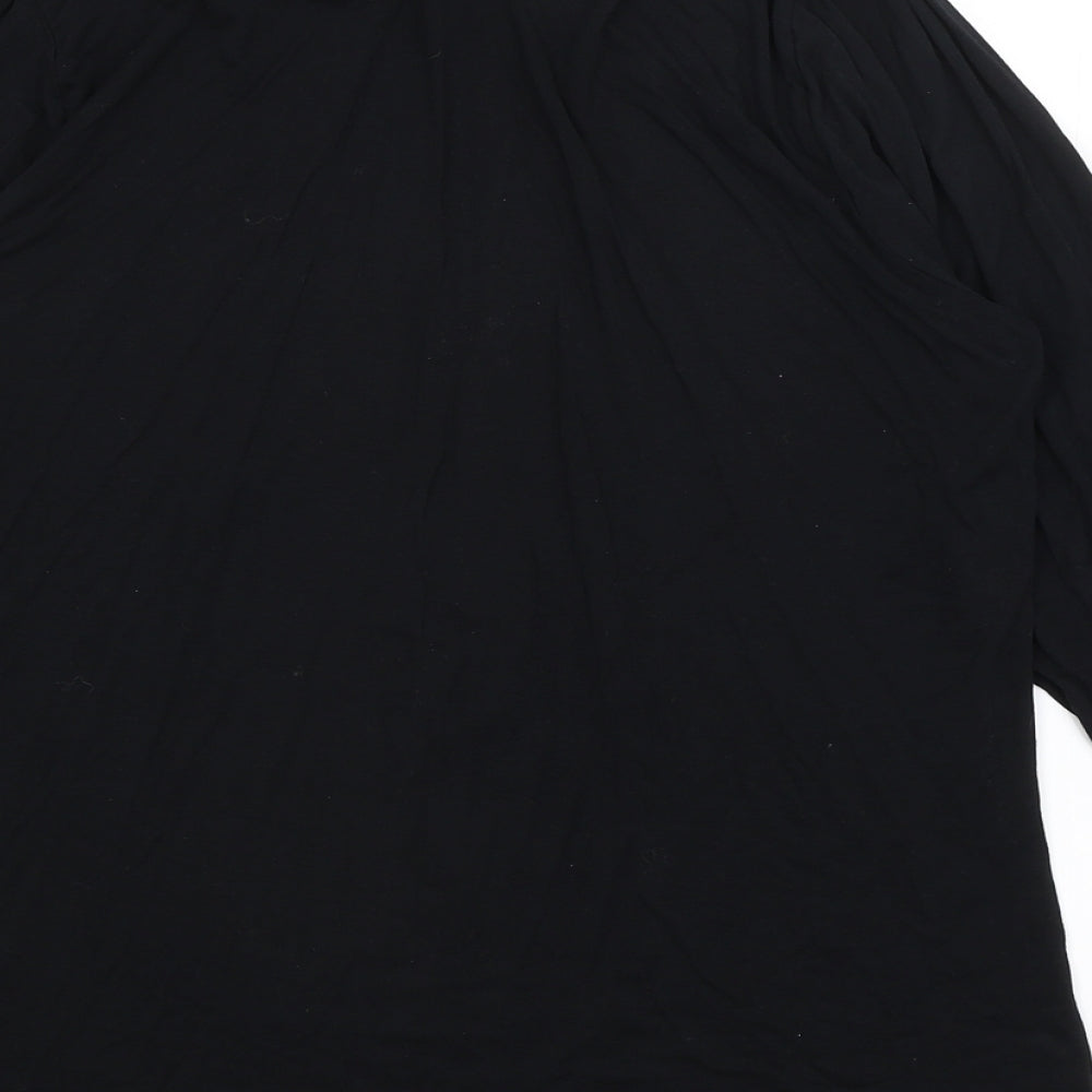 Womens UK Size 14 M&S Black Basic T-Shirt