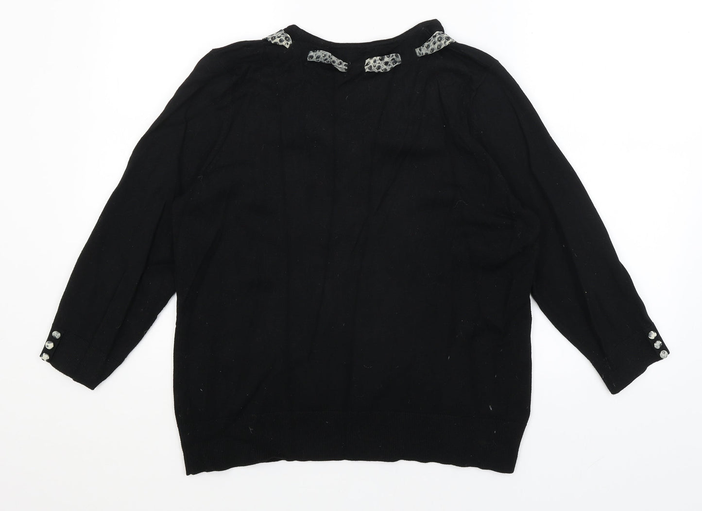 Womens UK Size 16 Debenhams Black Pullover Jumper