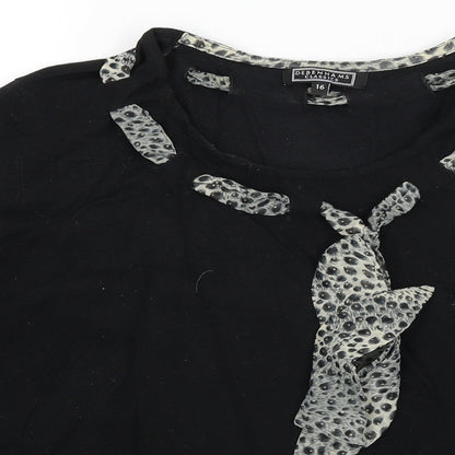Womens UK Size 16 Debenhams Black Pullover Jumper