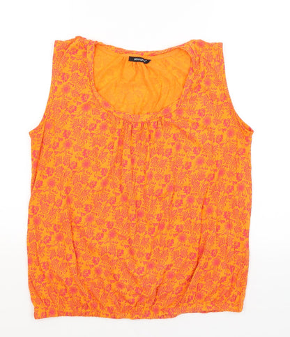 Atmosphere Womens Orange Paisley  Basic Blouse Size 16