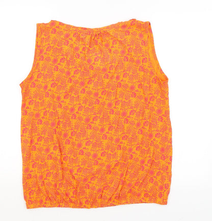 Atmosphere Womens Orange Paisley  Basic Blouse Size 16