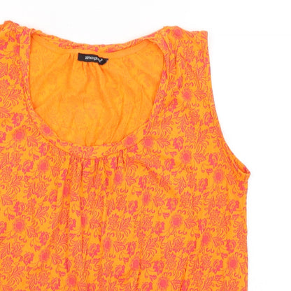 Atmosphere Womens Orange Paisley  Basic Blouse Size 16
