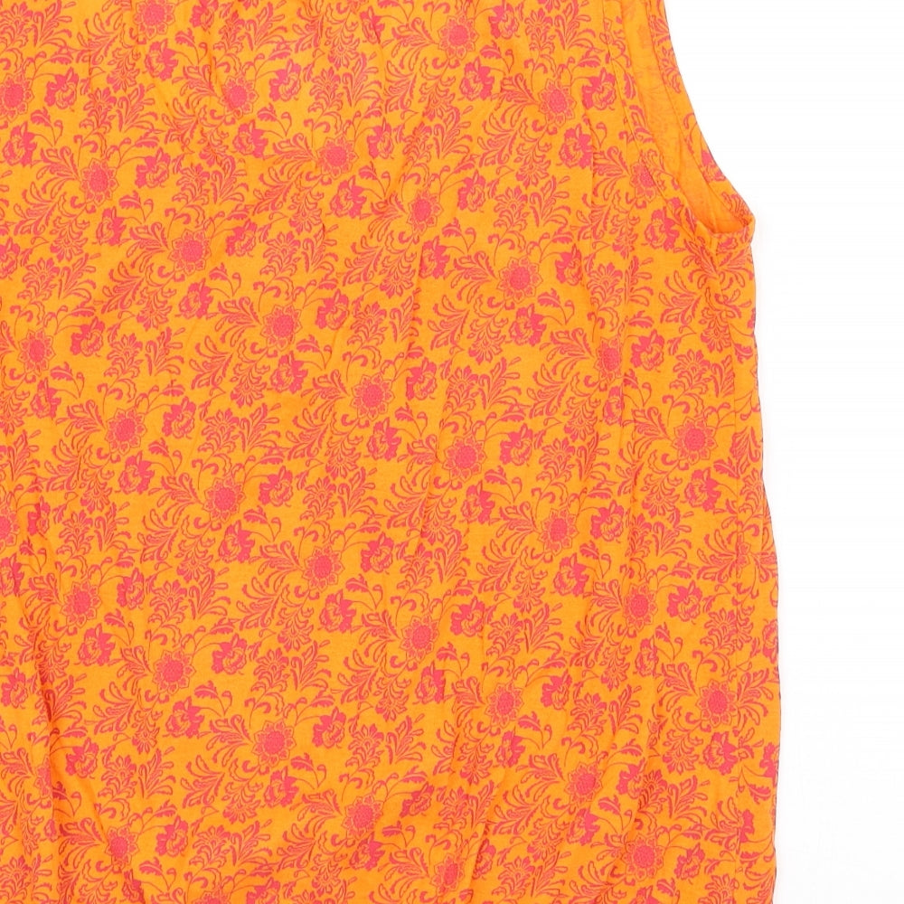Atmosphere Womens Orange Paisley  Basic Blouse Size 16