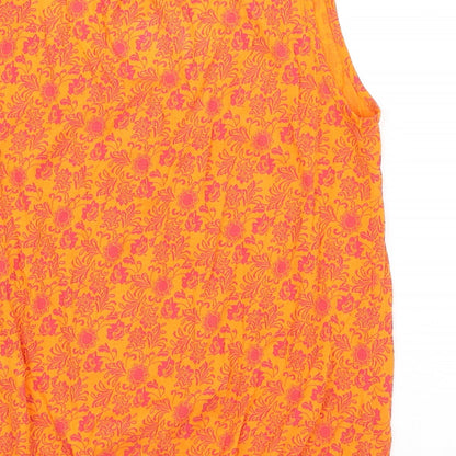Atmosphere Womens Orange Paisley  Basic Blouse Size 16