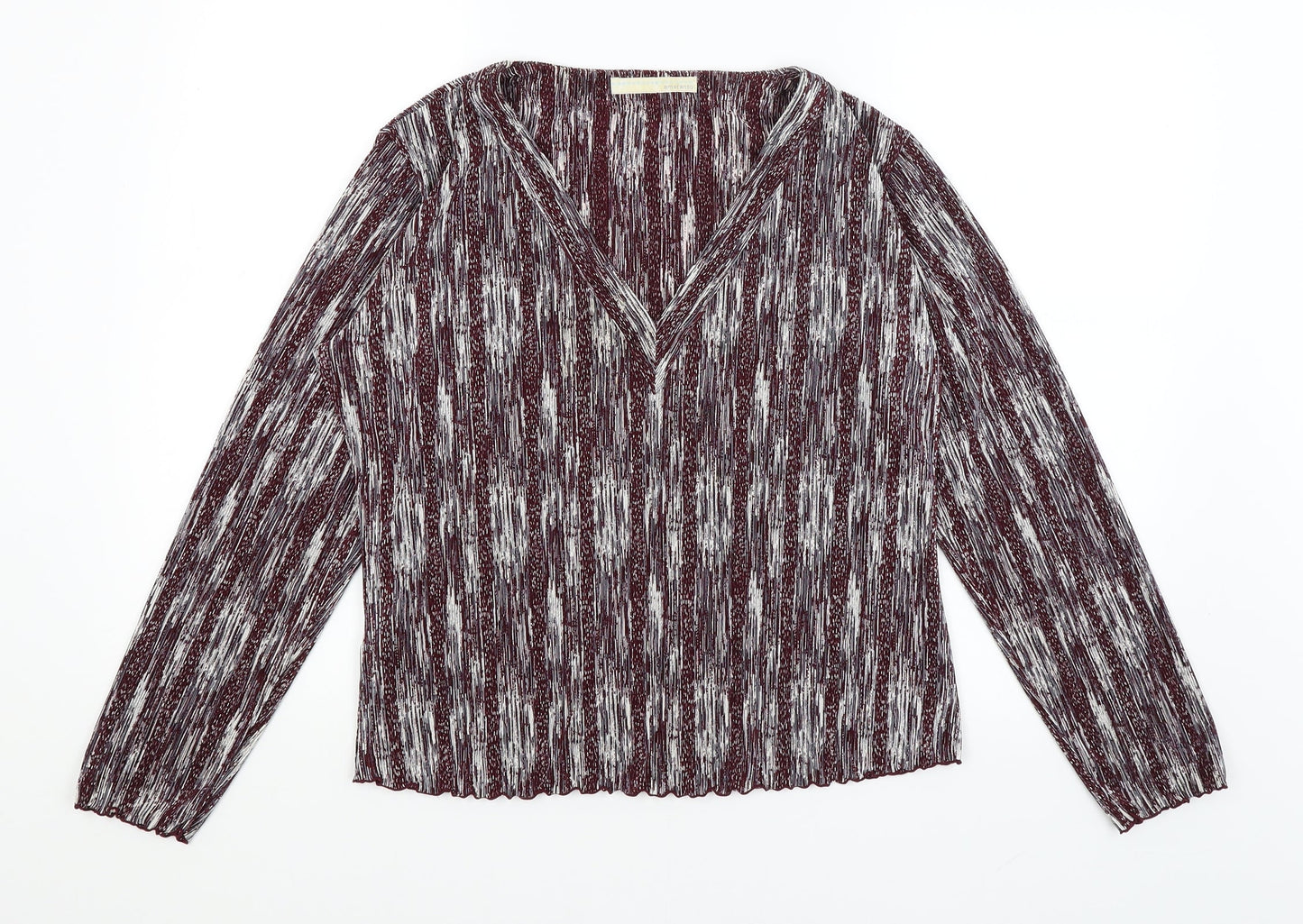 AMARANTO Womens Red   Basic T-Shirt Size 16