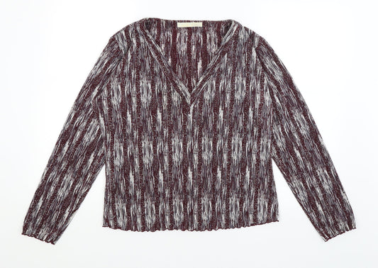 AMARANTO Womens Red   Basic T-Shirt Size 16