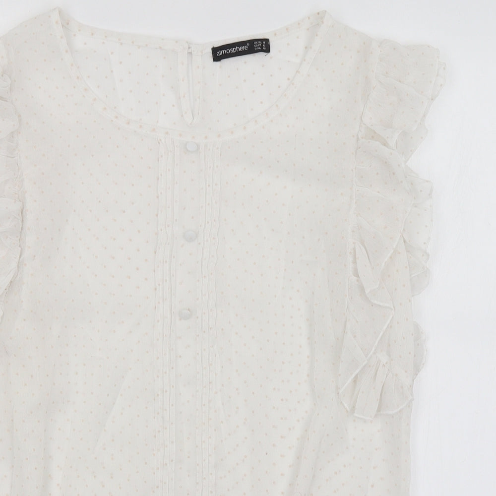 Atmosphere Womens White   Basic Blouse Size 14