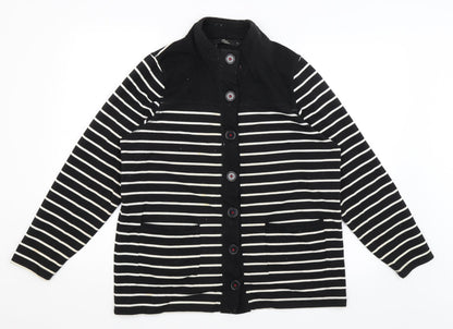 Womens UK Size M BM Black Cardigan Jumper