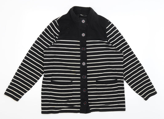 Womens UK Size M BM Black Cardigan Jumper