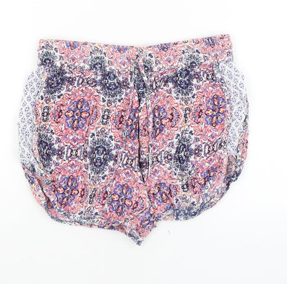 Atmosphere Womens White Paisley  Hot Pants Shorts Size 4