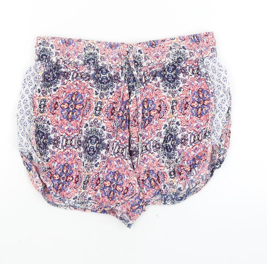 Atmosphere Womens White Paisley  Hot Pants Shorts Size 4