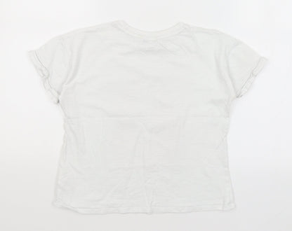 George Girls White   Basic T-Shirt Size 10-11 Years