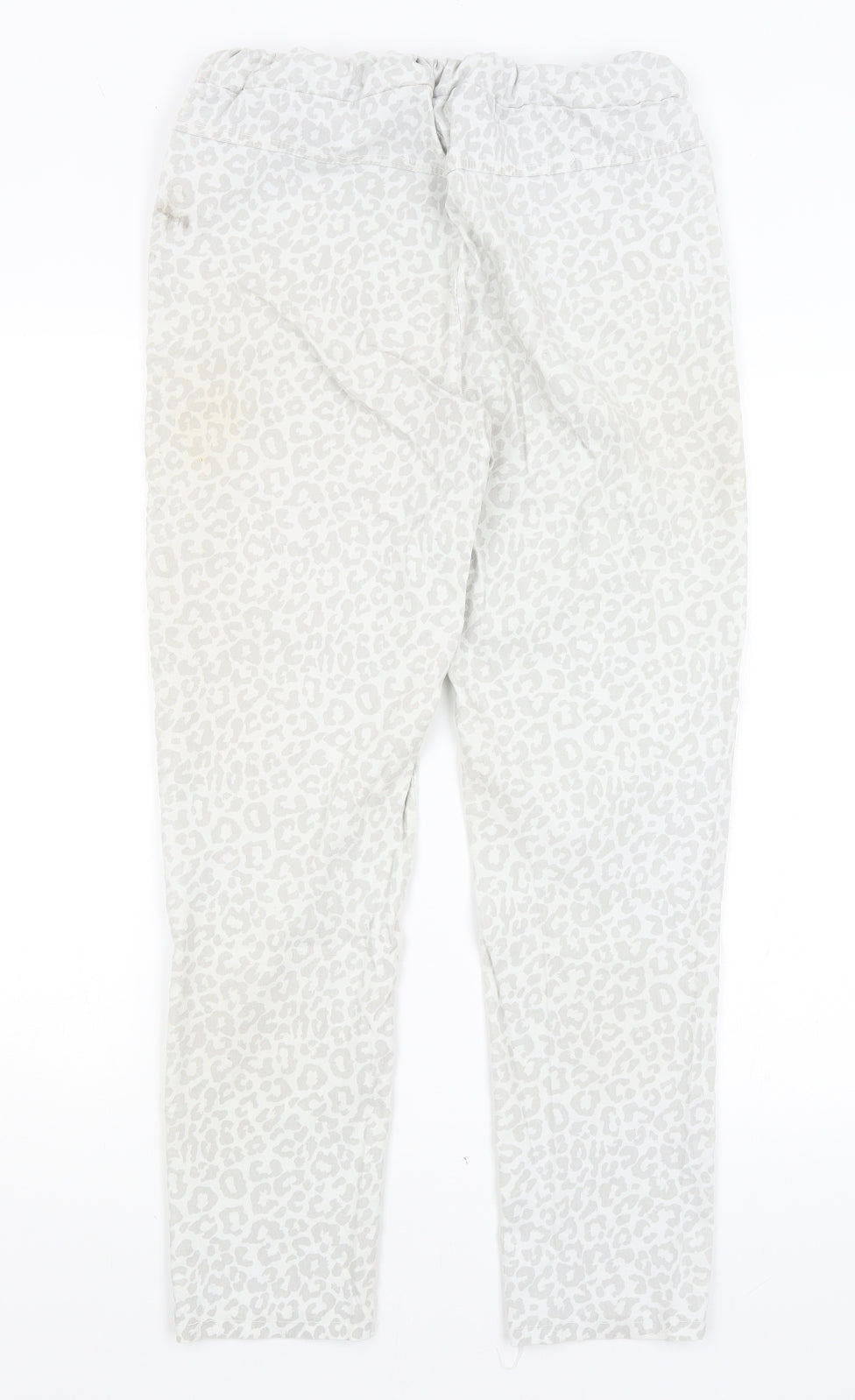 Womens UK Size S Moda Regular Fit  White Trousers