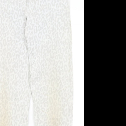 Womens UK Size S Moda Regular Fit  White Trousers