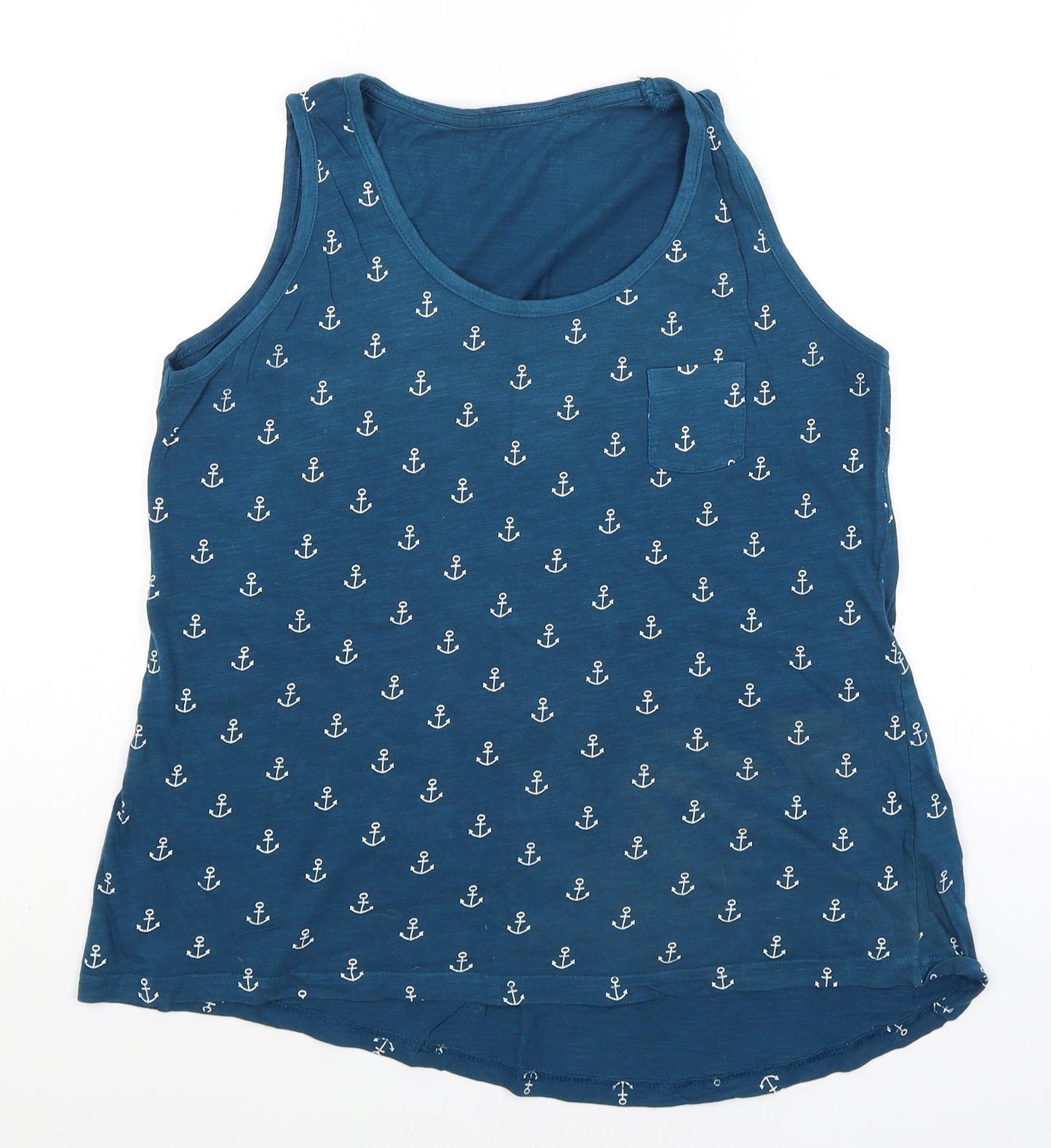 Avenue Womens Blue   Basic Tank Size 16  - Anchors