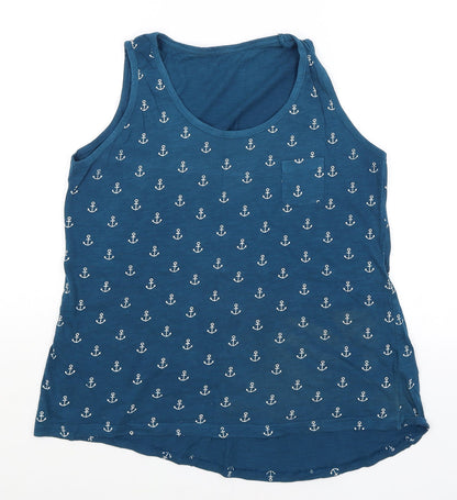 Avenue Womens Blue   Basic Tank Size 16  - Anchors