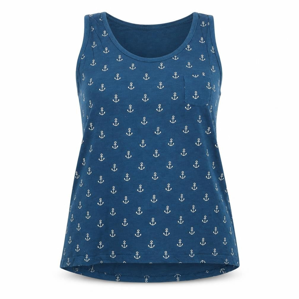 Womens UK Size 16 Avenue Blue Basic Tank