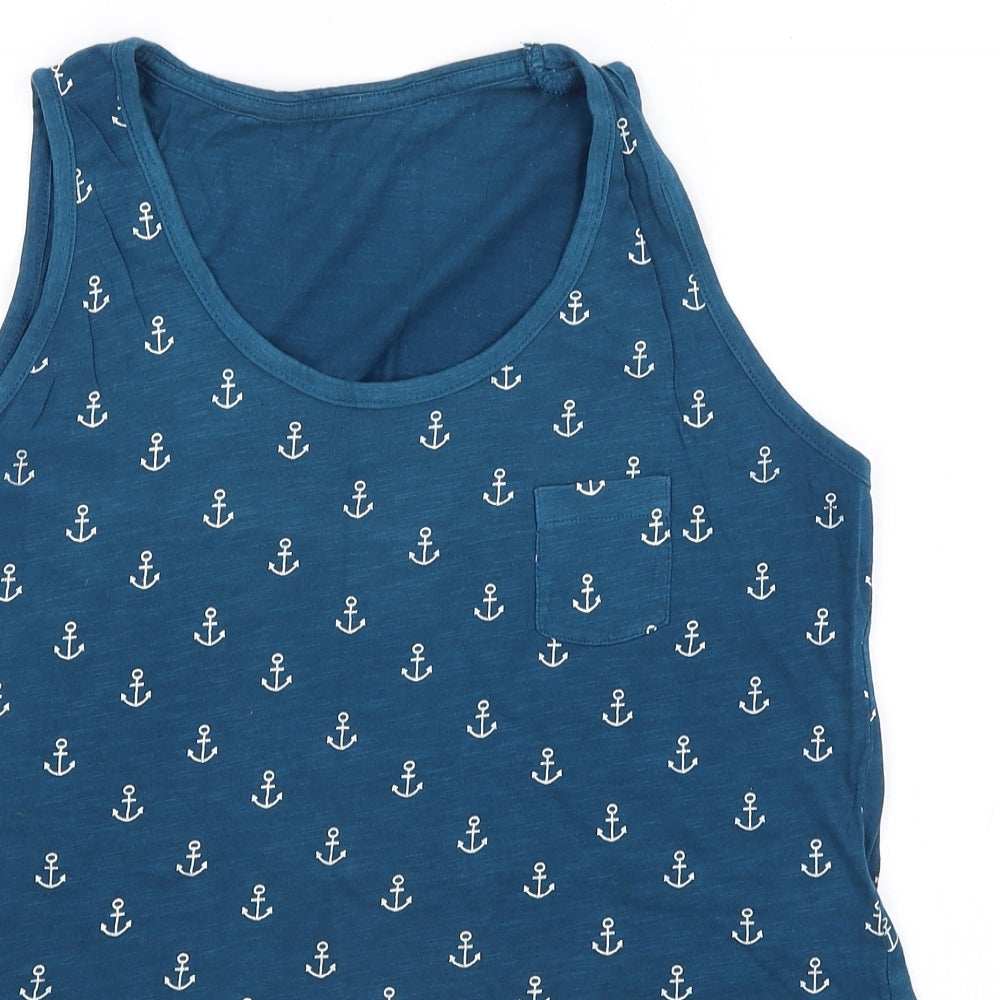 Avenue Womens Blue   Basic Tank Size 16  - Anchors
