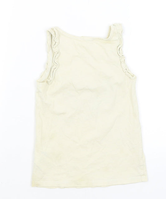 H&M Girls Yellow   Basic Tank Size 5-6 Years  - Adventure Forever
