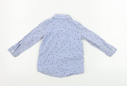 H&M  Boys Blue   Basic Button-Up Size 2 Years  - Star pattern