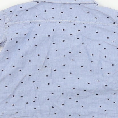 H&M  Boys Blue   Basic Button-Up Size 2 Years  - Star pattern