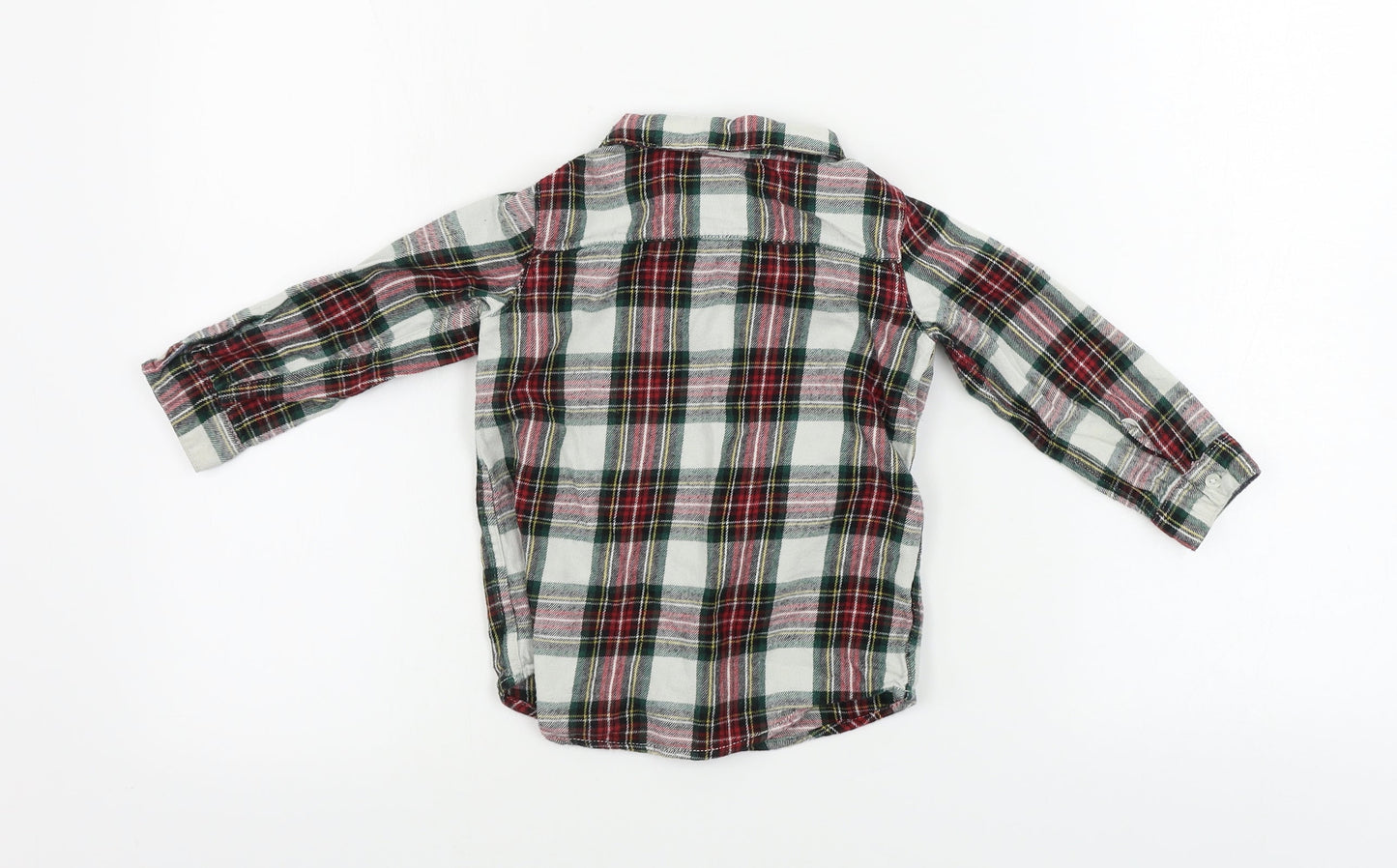 H&M  Boys White Check  Basic Button-Up Size 2 Years