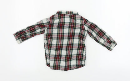 H&M  Boys White Check  Basic Button-Up Size 2 Years
