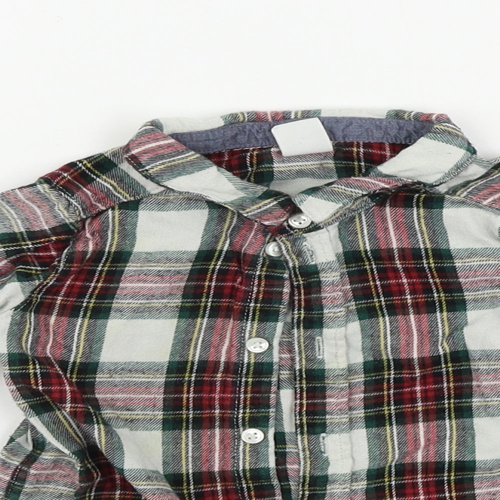 H&M  Boys White Check  Basic Button-Up Size 2 Years