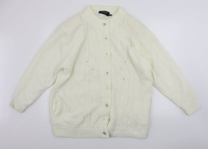 Womens UK Size XL Reflect Ivory Cardigan Jumper
