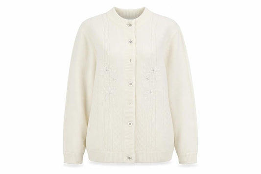 Womens UK Size XL Reflect Ivory Cardigan Jumper