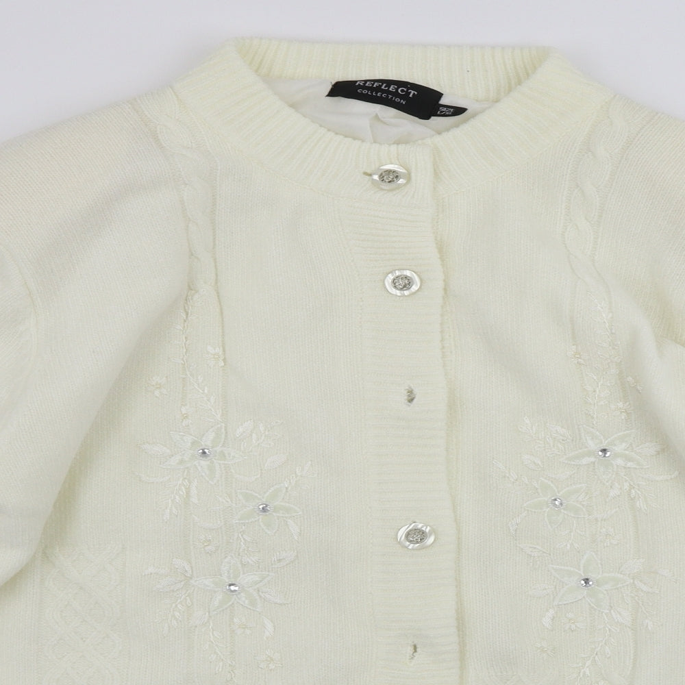 Womens UK Size XL Reflect Ivory Cardigan Jumper
