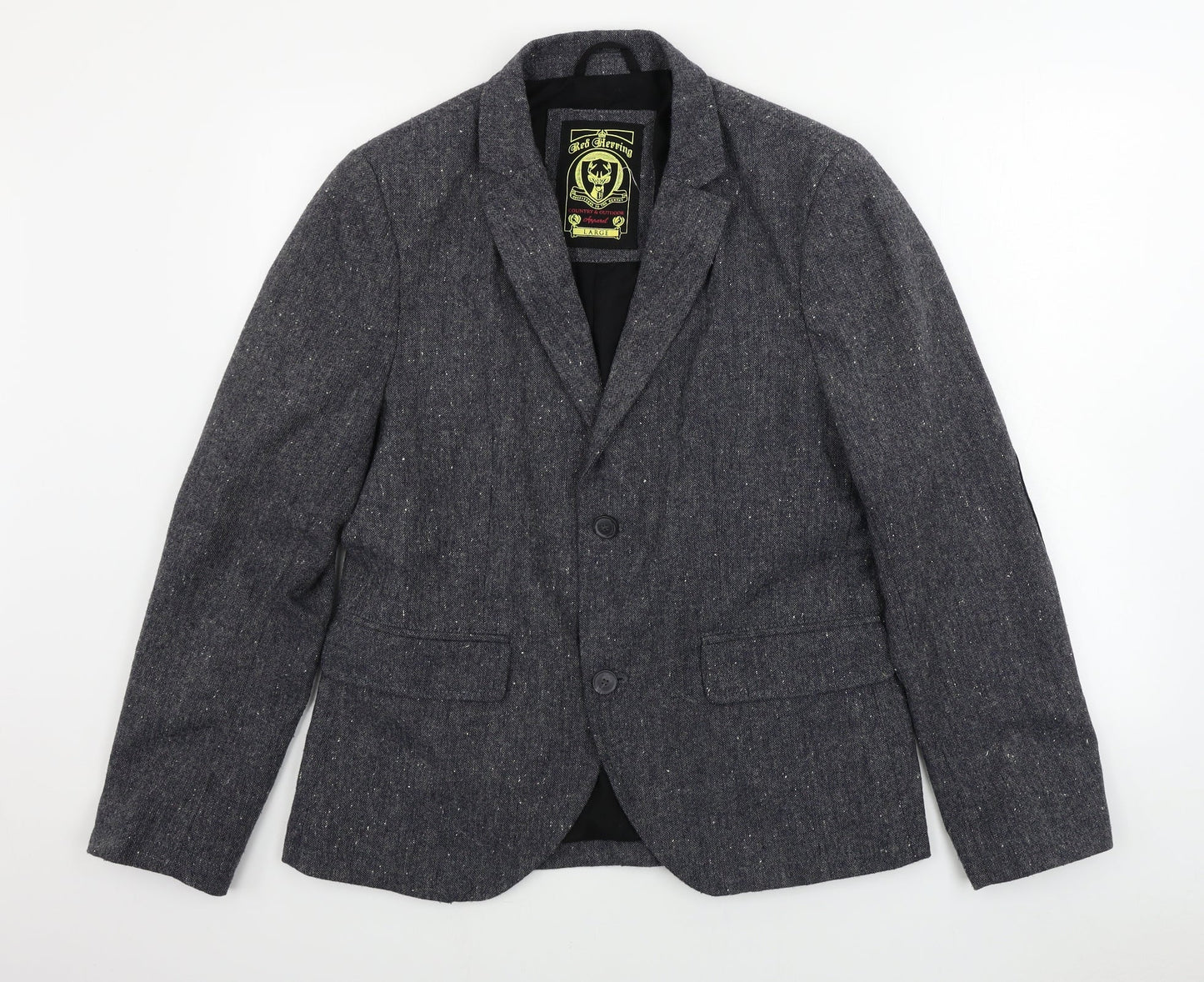 Mens UK Size L Red Herring Regular Grey Suit Jacket