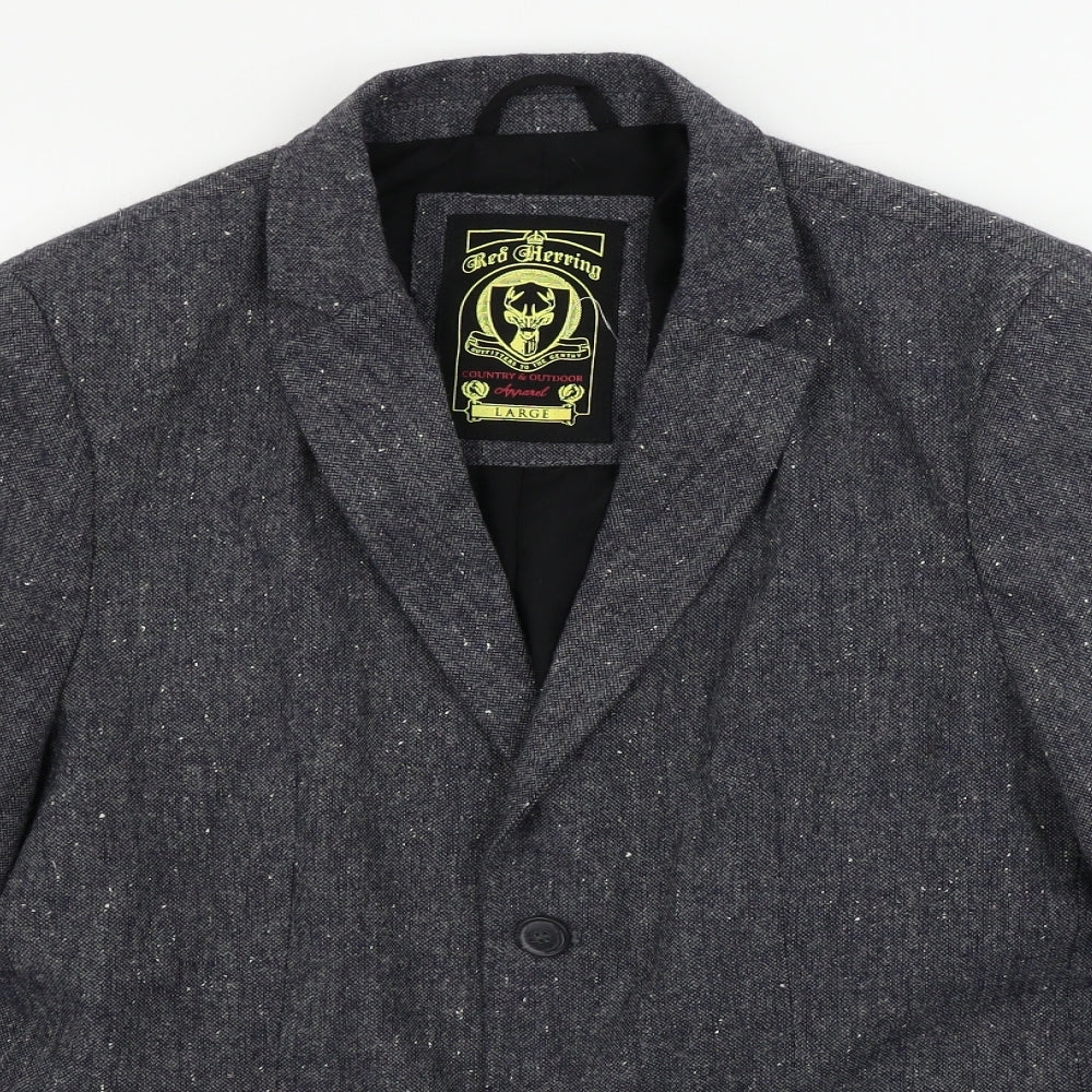 Mens UK Size L Red Herring Regular Grey Suit Jacket