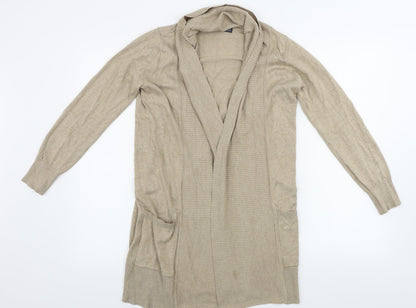 Womens UK Size XS Marks and Spencer Beige Cardigan Jumper